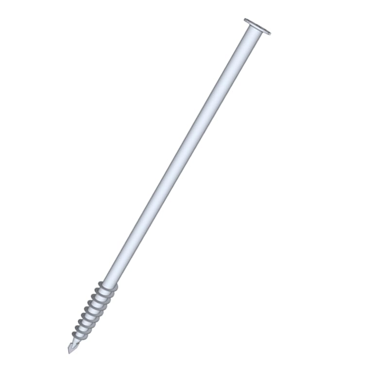 Weasyfix vis de fondation 1750 mm en acier galvanisé avec M16 central pour vissage des Con