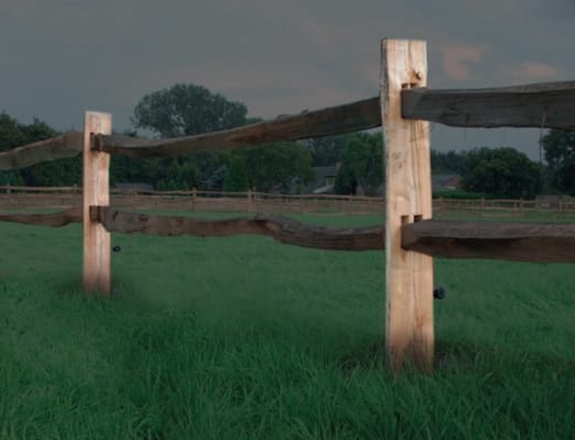 Poteaux fendus intermédiaire 2lisses - Post & Rail 2m