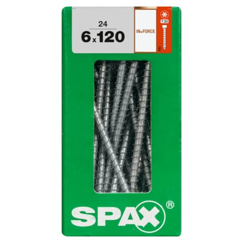 SPAX vis IN.FORCE WIROX - 6x120 L (bte 24 pces)