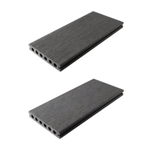 Terrasse Fiberdeck composite tubulaire 22,5 x 138 x 3000 mm - dark grey creux