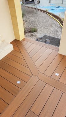 Terrasse Fiberdeck composite tubulaire 22,5 x 210 x 5000 mm - cedar creux