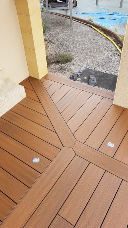 Terrasse Fiberdeck composite tubulaire 22,5 x 210 x 5000 mm - cedar creux