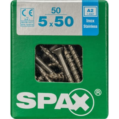 SPAX vis T-STAR+ A2 inox - 5x50 L (bte 50 pces)