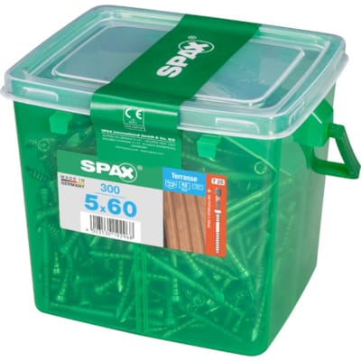 SPAX vis terrasse inox A2 - 5x60 HKB grande (bte 300 pces)