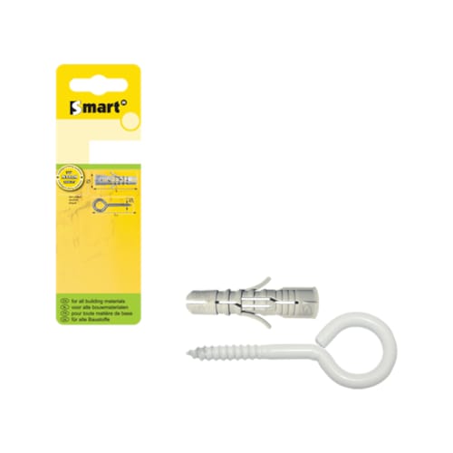 Cheville SMART nylon + piton fermé epoxy blanc - 6 x 30 (6 pces)