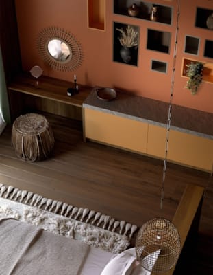 Panneau mélaminé K554 HU Chocolate Hudson Oak - 2800 x 2070 x 18 mm