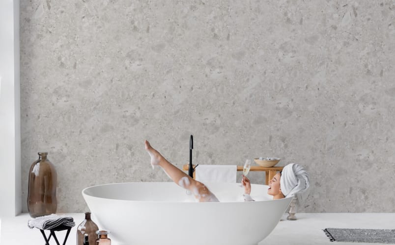 Panneau mural PVC DUMAWALL XL - Ceppino Grey - 5 x 900 x 2600 mm