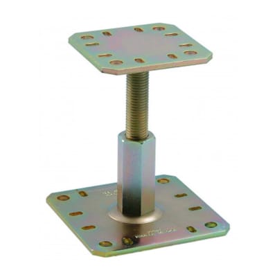 Pied de poteau reglable kit fix 100/150 avec accessoires de fixation