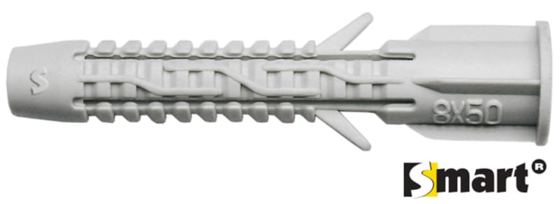 Cheville SMART universelle nylon + collier - 10 x 60 (boite 25 pces)