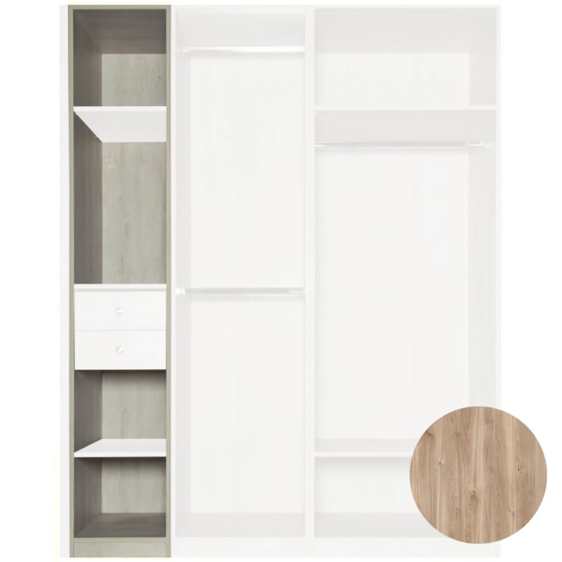 MOKI ESPACE meuble chêne castello 2200x400x570 mm