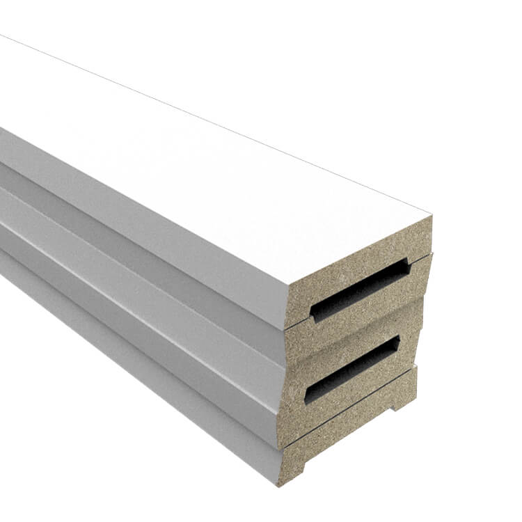 Kit chambranle prépeint blanc trapèze 2200 x 12 x 70 mm