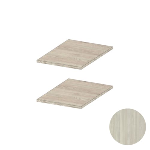 MOKI ESPACE tablettes mobiles orme argenté 400 mm - 2 pces