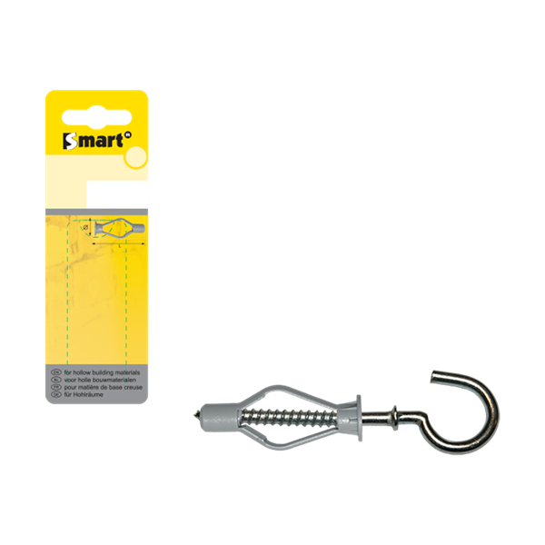 Cheville SMART corps creux nylon + crochet 8 x 40 (6 pces)