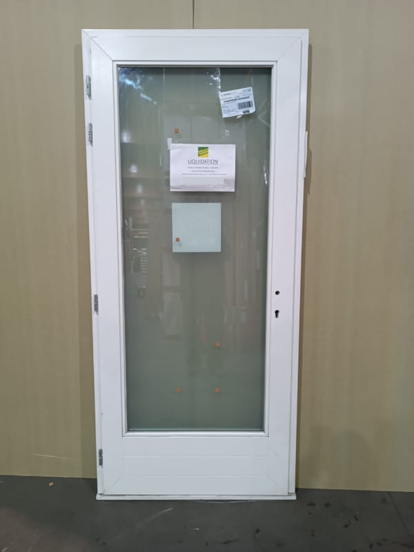 Porte d'entrée en bois méranti H2200 x L1000