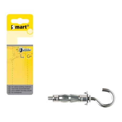 Chevilles Métalliques Corps Creux + Crochet-C M4x38 Zn 5 Pces