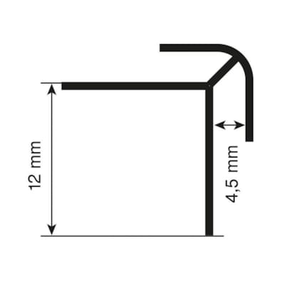 Coin externe Rocko 2800 mm argent