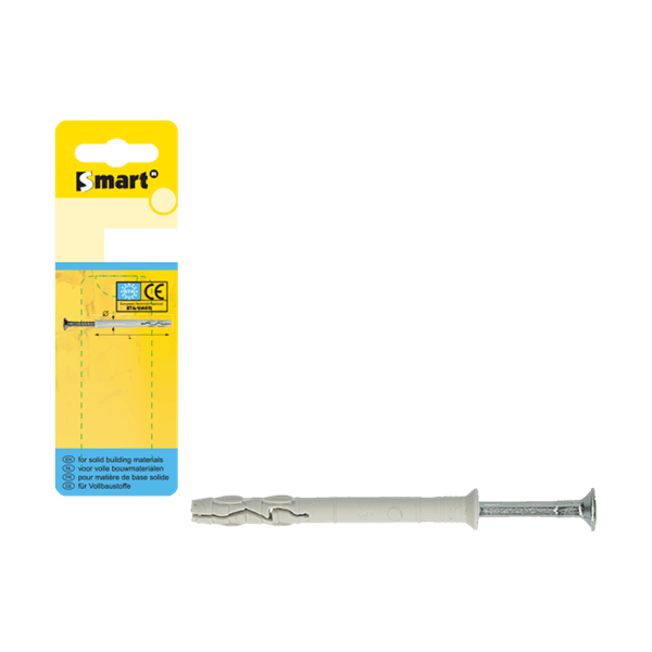 Cheville SMART à frapper TF nylon - Ø6 x 40 (10 pces)