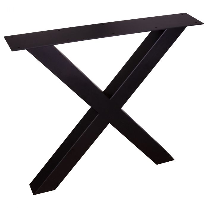 Pied de table métal noir X - 82 x 73 x 15 cm