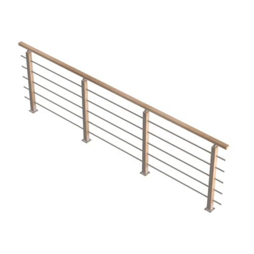 Auvergne - Chêne garde corps - Chêne/alu 320 cm