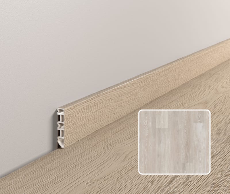 Plinthe moderne Coretec ESSENTIALS - Ivory Coast Oak - 3705 - 13 x 58 x 2400 mm