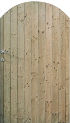 Porte de jardin en bois arrondie