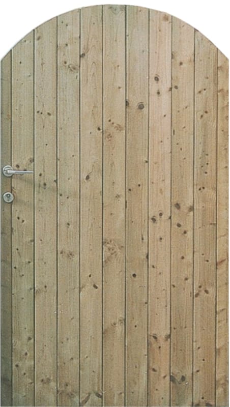 Porte de jardin en bois arrondie