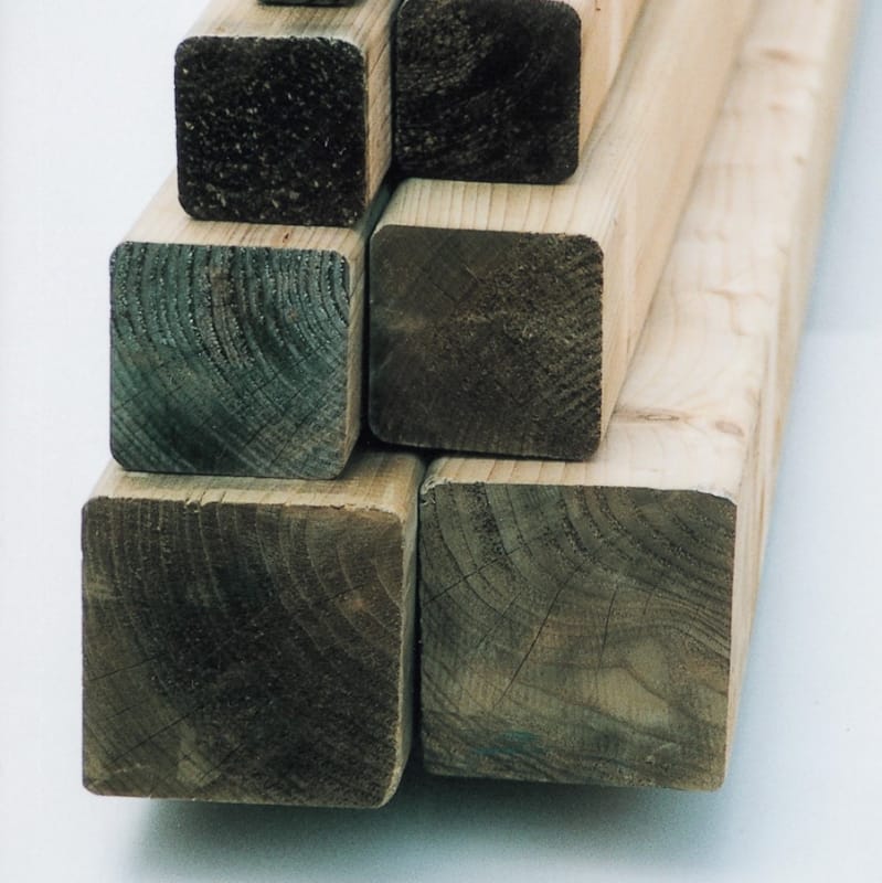 Poteau carré raboté - 70x70 mm x 2m10