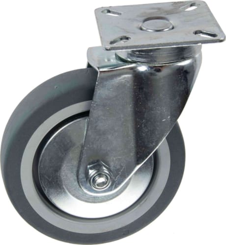 Roulette en Thermoplastique Rubber Pivotante 100 mm