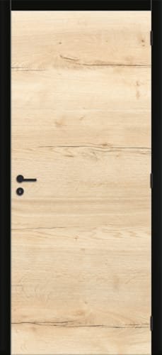Kit porte woodfeeling oak ébrasement noir 17cm gauche/droite 78cm horizontale - tubulaire