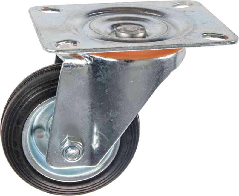 Roulette Caoutchouc Pivotante 80 mm