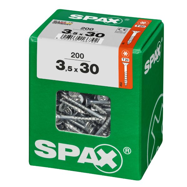 SPAX vis T-STAR+ WIROX - 3,5x30 L (boite 200 pces)