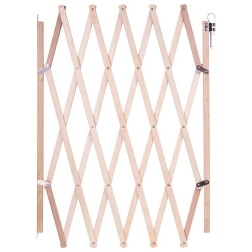 Barrière extensible bois naturel - 60 à 108 cm