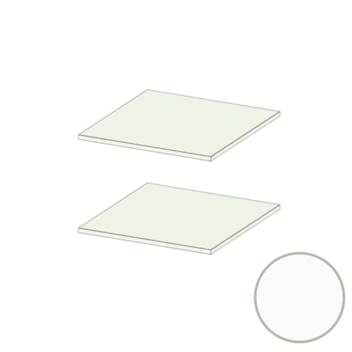 MOKI ESPACE tablettes mobiles blanches 550 mm - 2 pces