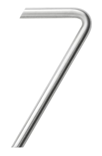 Chiffre 7 arrondi en inox pour façade