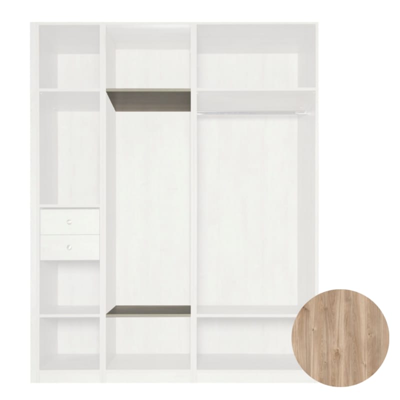 MOKI ESPACE tablettes mobiles chêne castello 550 mm - 2 pces