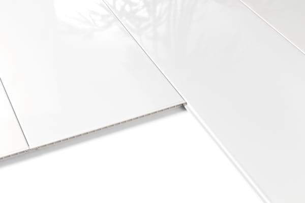 Lambris PVC Dumaclip - Uni blanc brillant - 10 x 250 x 1200 mm