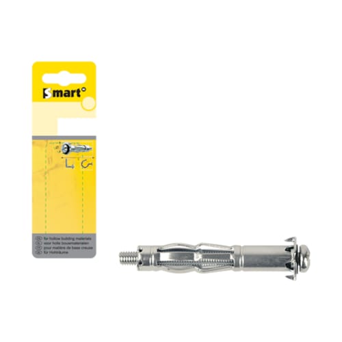 Cheville métallique corps creux+ vis TC M 6x52 - 4 pcs