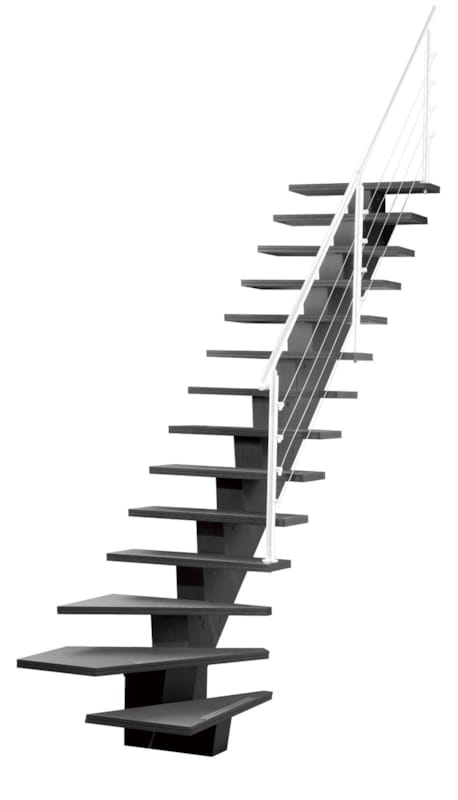 Gomera - Escalier 1/4 tournant droit - Strip alu