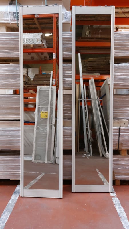 Face de placard origine TL 2610x1100mm 2 vtx miroir Havane / profil Art Déco revêtu Acacia