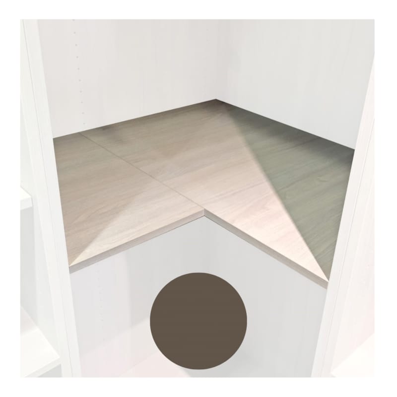 MOKI ESPACE tablettes mobiles latté 900x900 mm - 2 pc