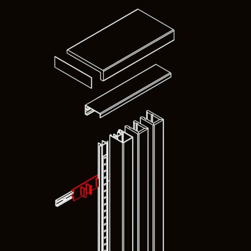 Clip de fixation pour 5 profilés.