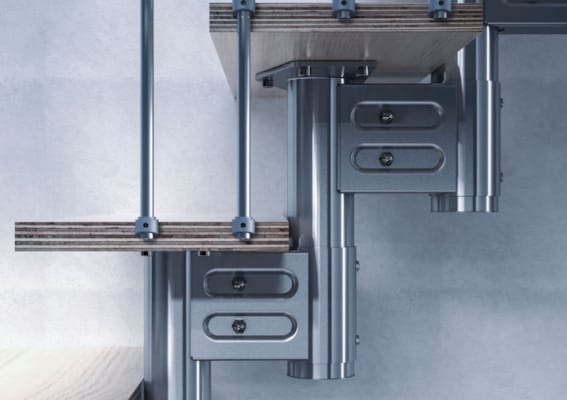 Eureka - Escalier 1/4 tournant droit