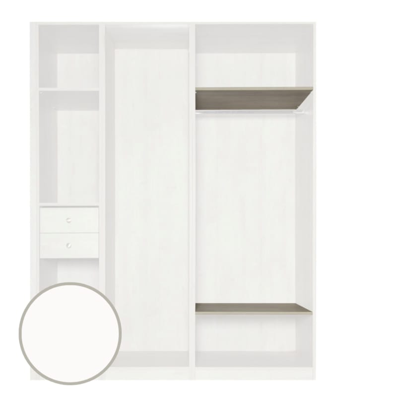 MOKI ESPACE tablettes mobiles blanches 750 mm - 2 pces