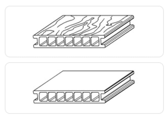 Planche alvéolaire Duo fuse - Gris stone - 28 x 162 x 4000 mm