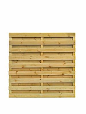 Ecran de jardin droit Strato 1800 x 1800 mm - Planche 15 x 120 mm - Vis inox