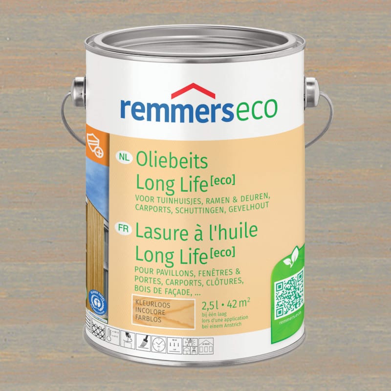 Remmers Lasure à L'Huile Long Life Eco 2,5 L - Gris Argent