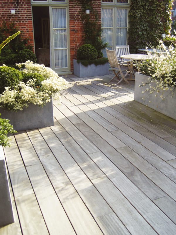 Planche de terrasse padouk - B-fix - 21 x 140 x 2750 mm