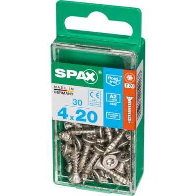 SPAX vis T-STAR+ A2 inox - 4x20 S (bte 30 pces)