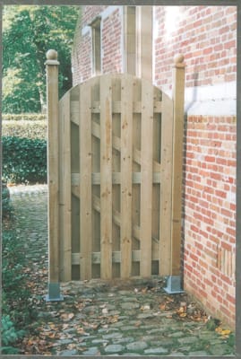 Porte de jardin en bois arrondie Kent 1m80 x 1m