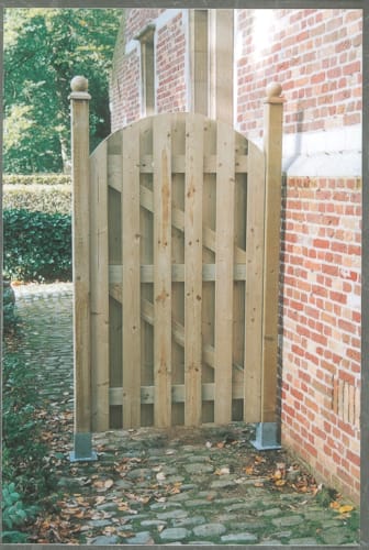 Porte de jardin en bois arrondie Kent 1m80 x 1m
